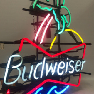 値下げ！バドワイザー Budweiser ネオン 看板 レア物