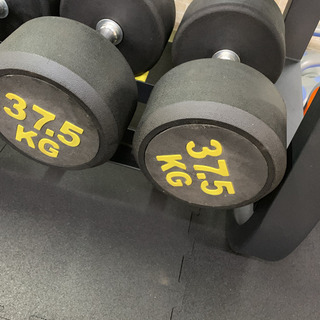 ラバーラウンドダンベル  37.5kg  2個