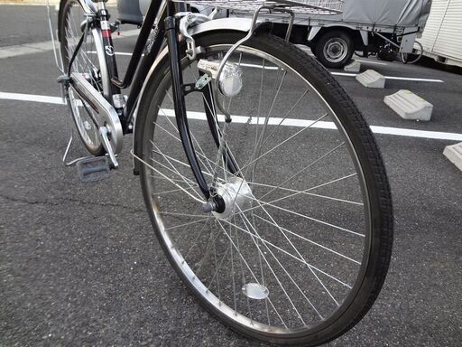 モノ市場 東海店】27インチ シティサイクル 3段変速 ノーパンクタイヤ