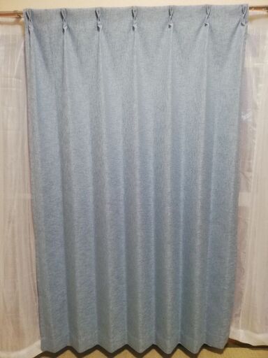 ニトリ カーテン レーナ ターコイズブルー 100 178cm 2枚組 テバサキ 大阪のカーテン ブラインドの中古あげます 譲ります ジモティーで不用品の処分