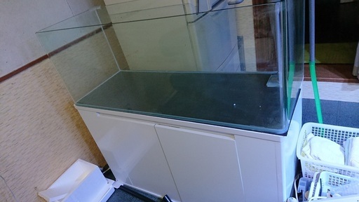 レグラス1200オーバーフロー水槽＋コトブキホワイトキャビネット付