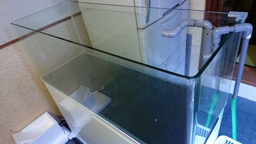レグラス1200オーバーフロー水槽＋コトブキホワイトキャビネット付き
