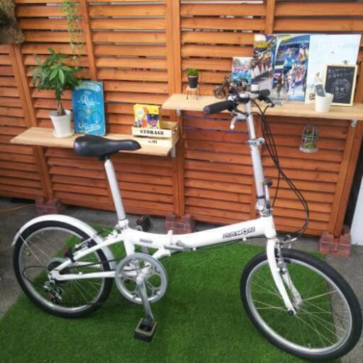 中古 ダホン 折りたたみ自転車 ホワイト