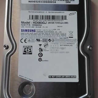 使用時間少！　3.5インチHDD　SAMSUNG HD083GJ...