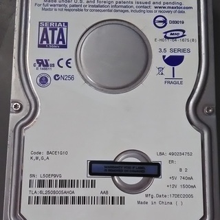 ジャンク扱い！　３．５インチHDD　MAXTOR 6L250S0...