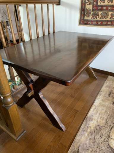 カリモク食卓テーブル ダイニングテーブル\u0026イス4脚セット カリモク ルスティック 天然木