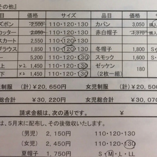 白鳩幼稚園制服一式