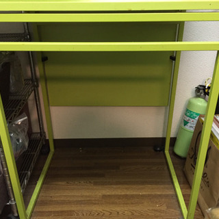 【美品】無料で差し上げます:IKEA グリーン折り畳みテーブル ...