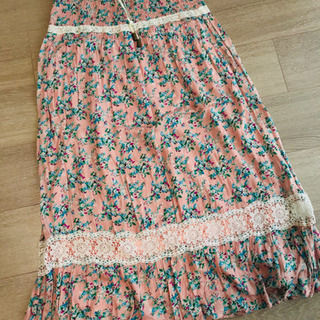 花柄 フラワー ロング スカート