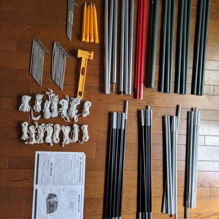 コールマン　テント＆タープ＋テント内マット＋寝袋3人分＋専用キャリーバック