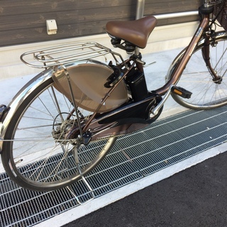 地域限定　パナソニック　ビビ　DX　新基準　16AH　子供乗せ　茶　ナチュラ　アシスタ　神戸市　電動自転車