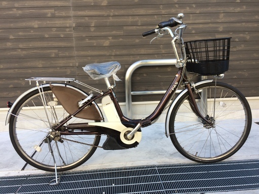 地域限定　ヤマハ　パス　新基準　子供乗せ　6AH　茶色　アシスタ　ビビ　神戸市　電動自転車