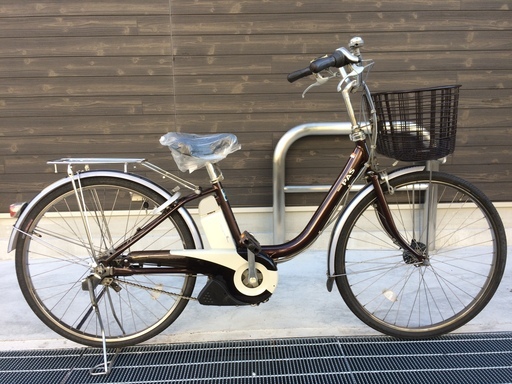 地域限定送料無料　アシスタ　新基準　12,8AH　パープル　神戸市　電動自転車