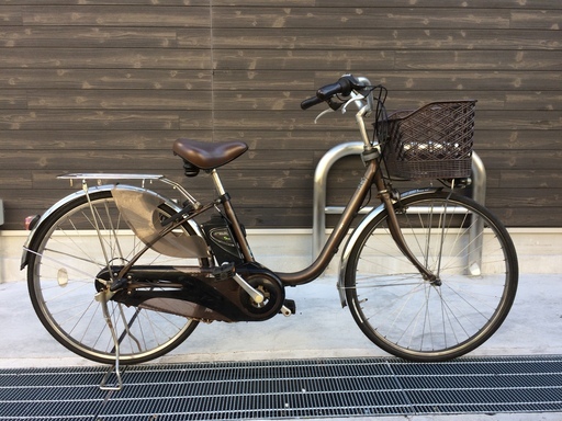 地域限定　パナソニック　ビビ　DX　新基準　子供乗せ　茶色　ナチュラ　アシスタ　神戸市　電動自転車