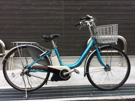 地域限定　ブリヂストン　アシスタ　新基準　子供乗せ　26　水色　パス　ビビ　神戸市　電動自転車