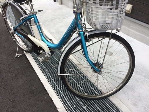 地域限定　ブリヂストン　アシスタ　新基準　子供乗せ　26　水色　パス　ビビ　神戸市　電動自転車