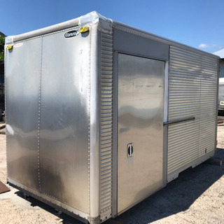 No.284 アルミバン 2ｔ アルミ箱 バイク倉庫 トラックコンテナ コメ保管庫 事務所 diy No.284 アルミバン 2t アルミ箱 バイク倉庫 トラックコンテナ コメ