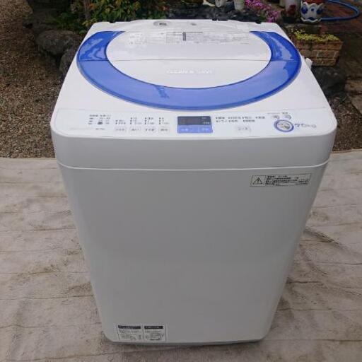 2014年製 SHARP 洗濯機 7㌔(取説/風呂水給水ポンプ付き)