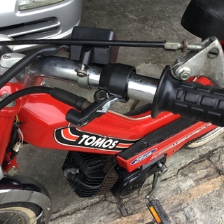 【引き取り先が決まりました】自転車バイクTOMOS エンジン始動OK　レストアベースに 引き取り先が決まりました】自転車バイクTOMOS エンジン始動OK