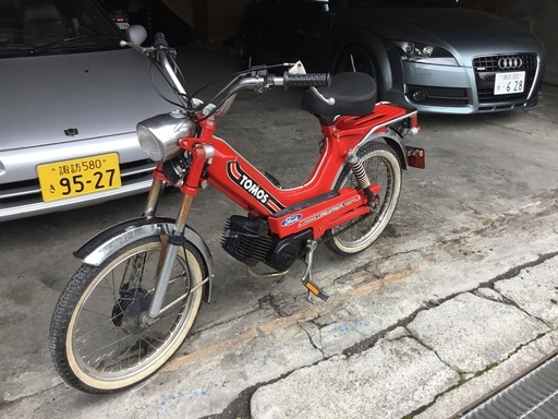 【引き取り先が決まりました】自転車バイクTOMOS エンジン始動OK　レストアベースに