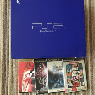 PS2 本体＋ソフト4本 (コントローラーなし)