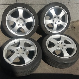 バリ山【格安】215/45R17　E70J　17×7.5J　+43　114.3×5H　ノア ヴォクシー エスクァイア ステップワゴンオデッセイ
