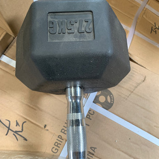 ヘックスラバーダンベル 27.5kg 2個