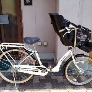 silver ring[belle-mere]22/26吋 子供乗せママチャリ 内装3段/LEDオート/アイボリーxブラック