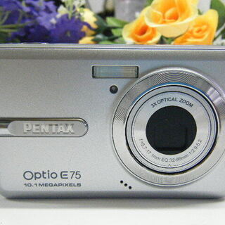Optio E75　デジタルカメラ。電源入りません。ジャンク扱い。