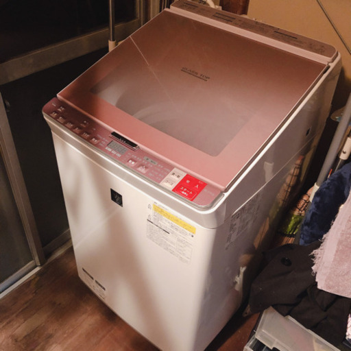 最終値下げ 美品 SHARP ガラストップ洗濯機 ES-GX8A-P 2016年製  8kg ピンク