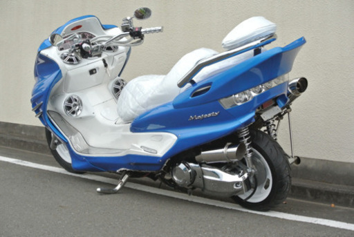 YAMAHA マジェスティ】ブルー×ホワイトカラー！！夏仕様フルカスタム