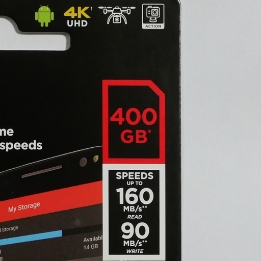 サンディスク SanDisk 400GB micro SDXC カード　UHS スピードクラス：３ 超高速 160MB/s 90MB/s 　Application Performance Class 2(A2) サンディスク SanDisk 400GB micro SDXC カード UHS スピードクラス