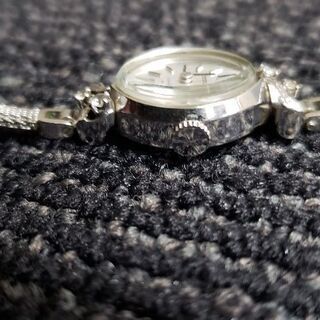 セイコー手巻き腕時計14kホワイトゴールド