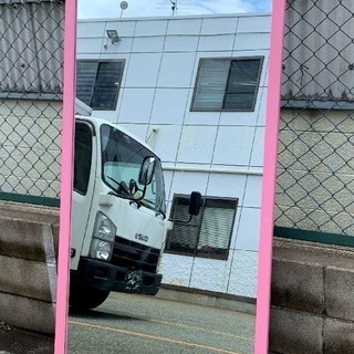 大型ミラー 鏡 全身ミラー 全身鏡 姿見 ピンク 90×2×厚さ...