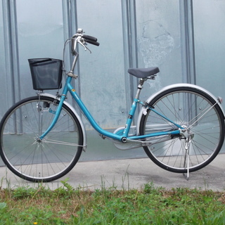 ミヤタ自転車　中古（軽快車）　２６インチ　３段ギヤ　　色ブルー
