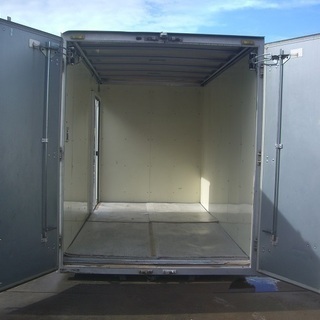 ♪千BE75♪物置♪コンテナ♪手頃♪スライドドア付♪アルミ箱