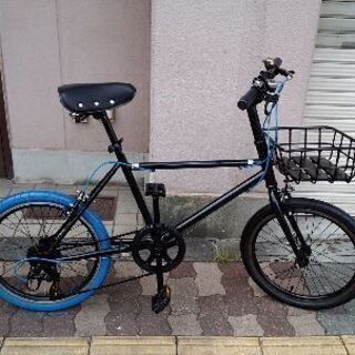 20吋 スポーツミニベロ(小径車)  7speed/ブラック