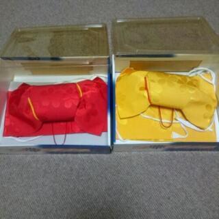 浴衣帯と作り帯  赤と黄色の２つ