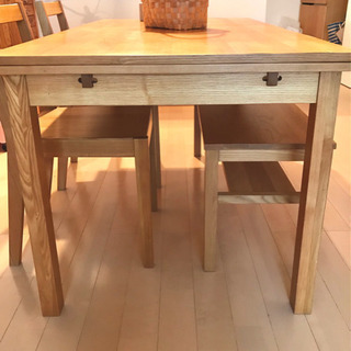 値下げ】無印良品 オーク材ダイニング5点セット