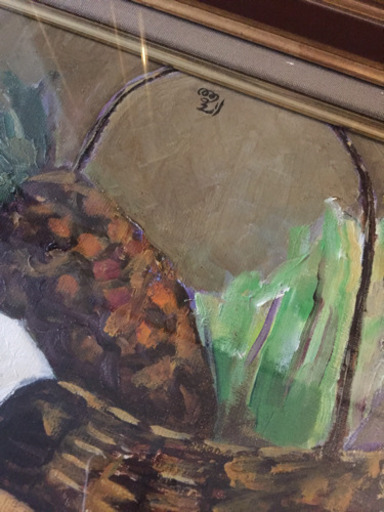 工場直売 岸田劉生 油彩画 絵画+タペストリー