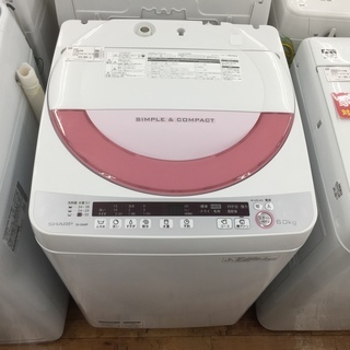 K006★2019年製SHARP製6.0㌔洗濯機★6ヶ月保証付き★近隣配送・設置可 安心の6ヶ月保証つき【トレジャーファクトリー入間店】SHARP 6.0kg全