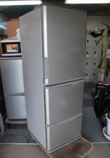 SHARP/シャープ 3ドア 両開き 冷蔵庫 SJ-WA35A-N 2015年製 350L 中古品 動作OK 大きめです(^^♪ JM4128)【取りに来られる方限定】