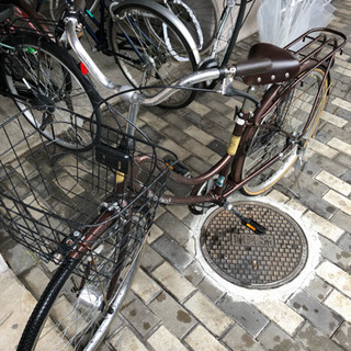 自転車 6速 ママチャリ
