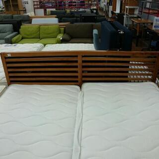 クイーンベッド SCANTEAK　【トレファク　川越店】