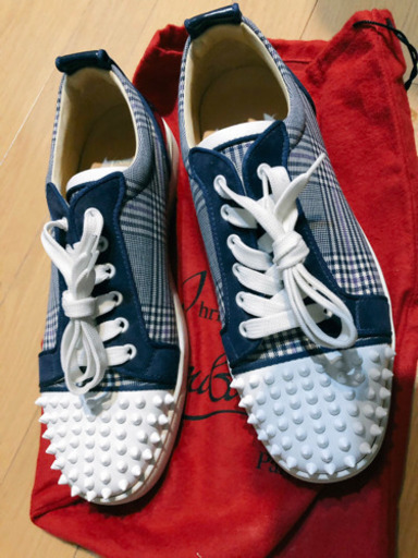 クリスチャンルブタン CHRISTIAN LOUBOUTIN スニーカー 42 ジャガード×レザー×スエード×エナメル（レザー） メンズ