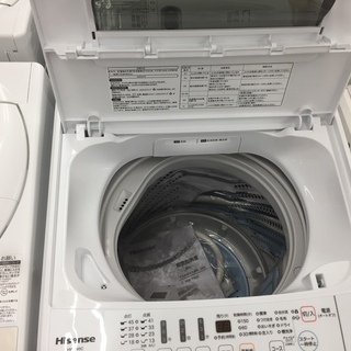 Hisense 簡易乾燥機能付洗濯機　 安心の6ヶ月保証つき【トレジャーファクトリー入間店】Hisenseの簡易