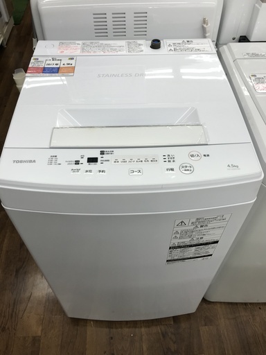 TOSHIBA 全自動洗濯機 AW-45M5 4.5kg 2017年製