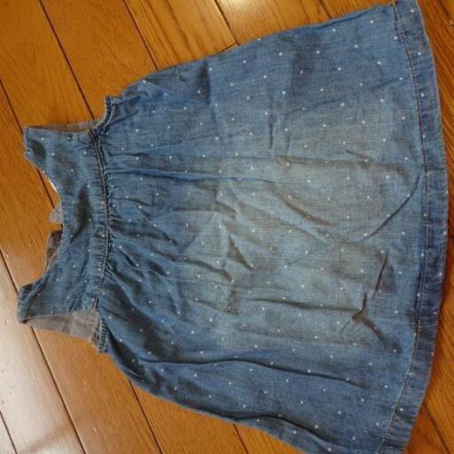 ベビー服60 70cm H M水玉デニムワンピース Ni2 下鴨生の子供用品の中古あげます 譲ります ジモティーで不用品の処分