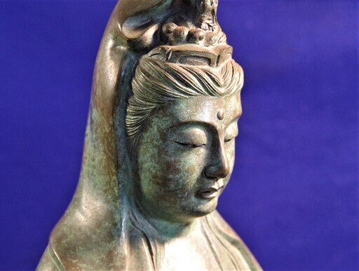 鋳銅製 慈母観音像 63cm観音立像 仏像