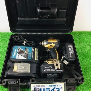 マキタ(Makita) 充電式インパクトドライバ 18V 5.0Ah バッテリー片方3.0Ah ゴールド TD148【リライズ野田愛宕店】【店頭取引限定】【中古品】1点限り早い者勝ち！